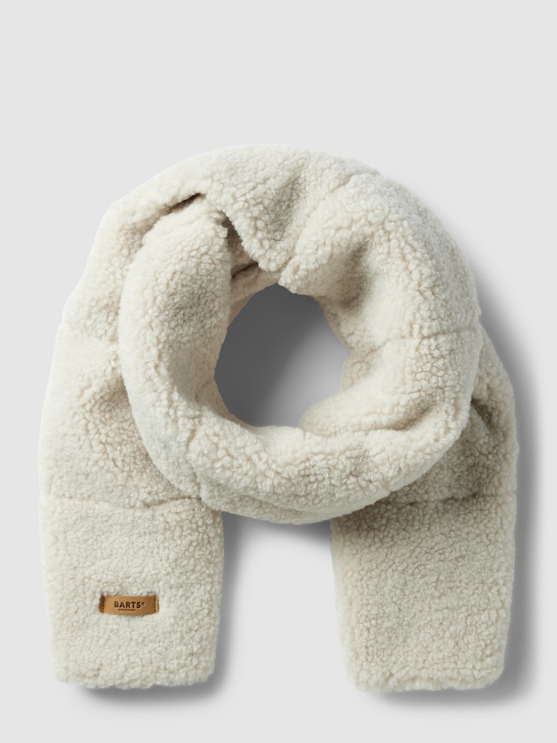 Schal mit Label-Detail Modell 'Palomaa' in offwhite