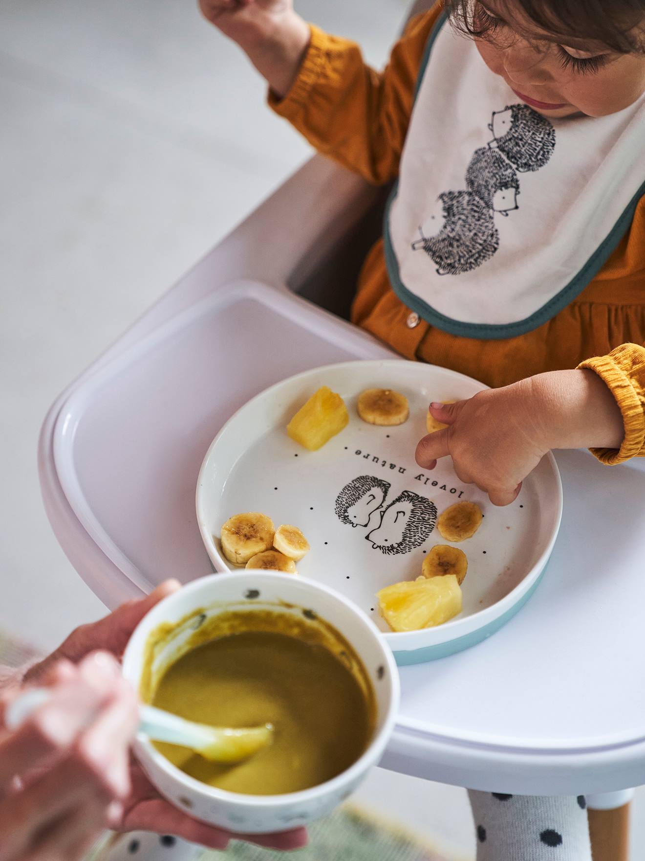Set vaisselle en céramique et silicone hérissons