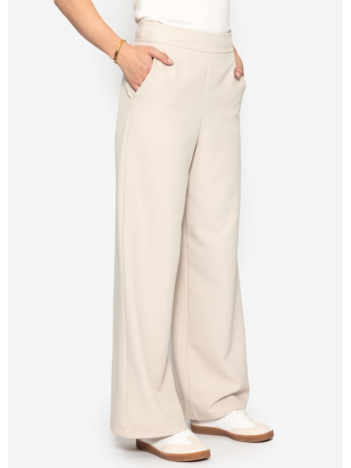 SASSYCLASSY Stoffhose Highwaist in Beige günstig kaufen