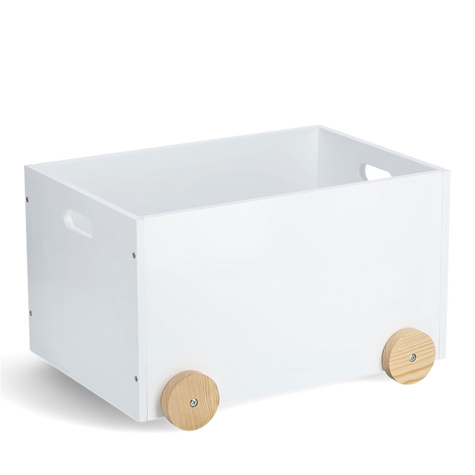 HTI-Living Spielzeugtruhe Spielzeugkiste Holz weiß auf Rollen (Stück, 1 St)