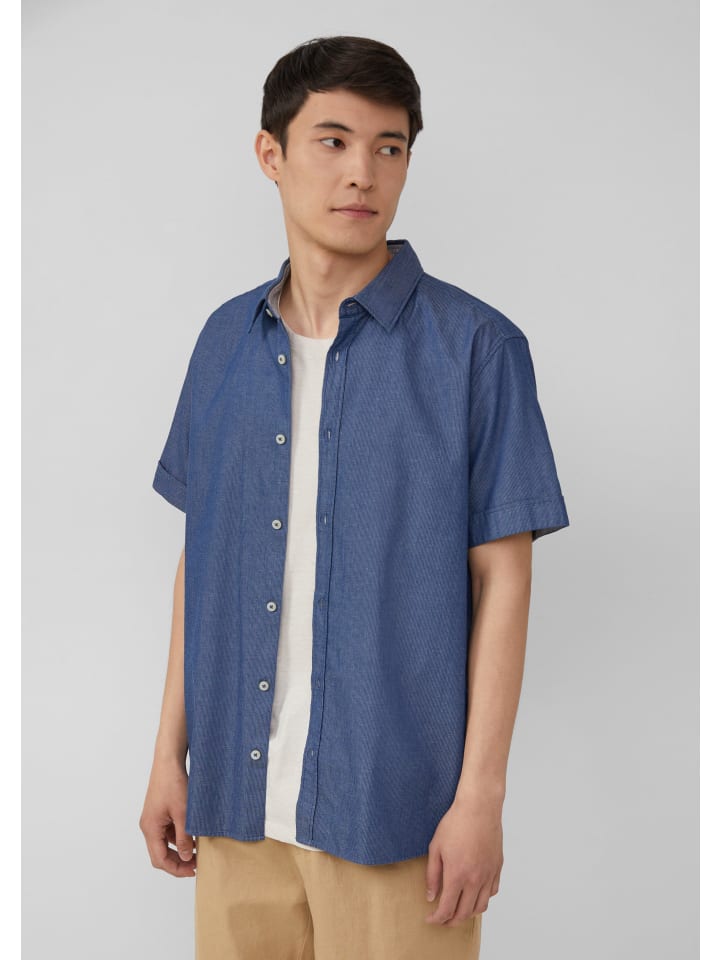 s.Oliver Hemd kurzarm in Blau günstig kaufen