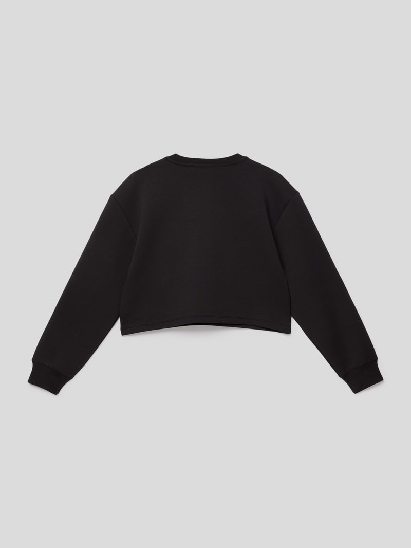 Sweatshirt in Layer-Optik in schwarz