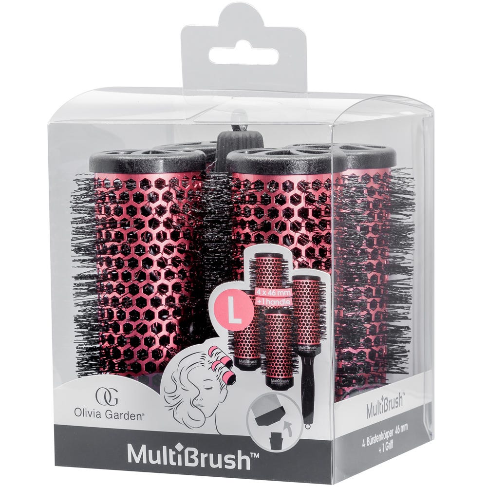 Olivia Garden Multibrush 4er Set 46/62 mm rot