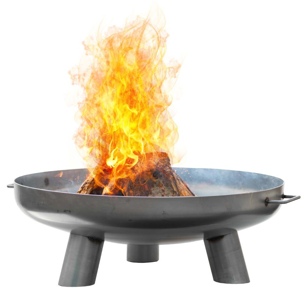Czaja Feuerschale Edelstahl Feuerschale Coburg Ø 80 cm mit Wasserablaufbohrung aus rostfreiem, hitzebeständigem Edelstahl, Feuerstellen für den Garten und Terrasse