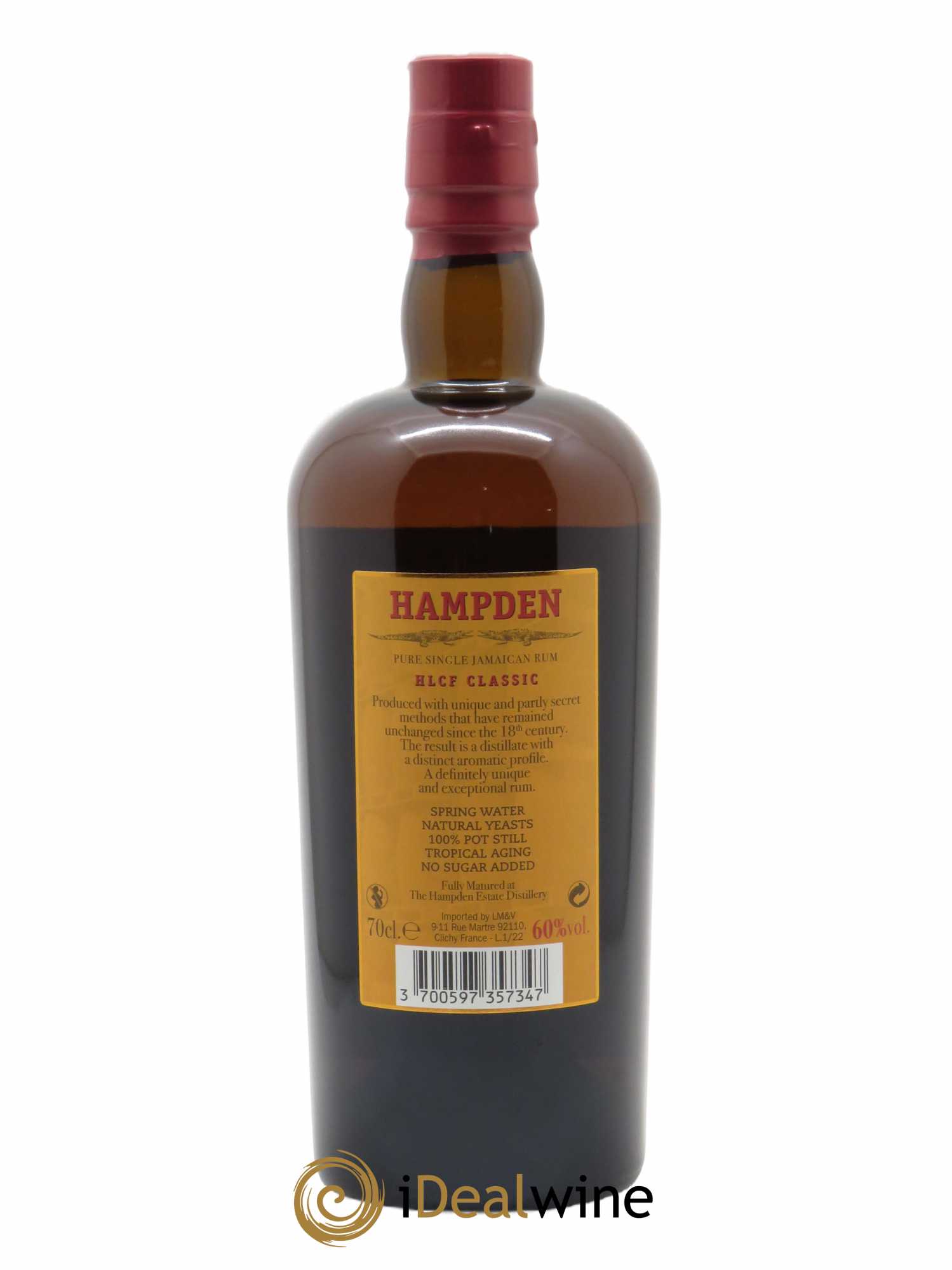 Rum Hampden HLCF Classic Coffret 2 verres rocks (70 cl)  - Lot de 1 Bouteille
