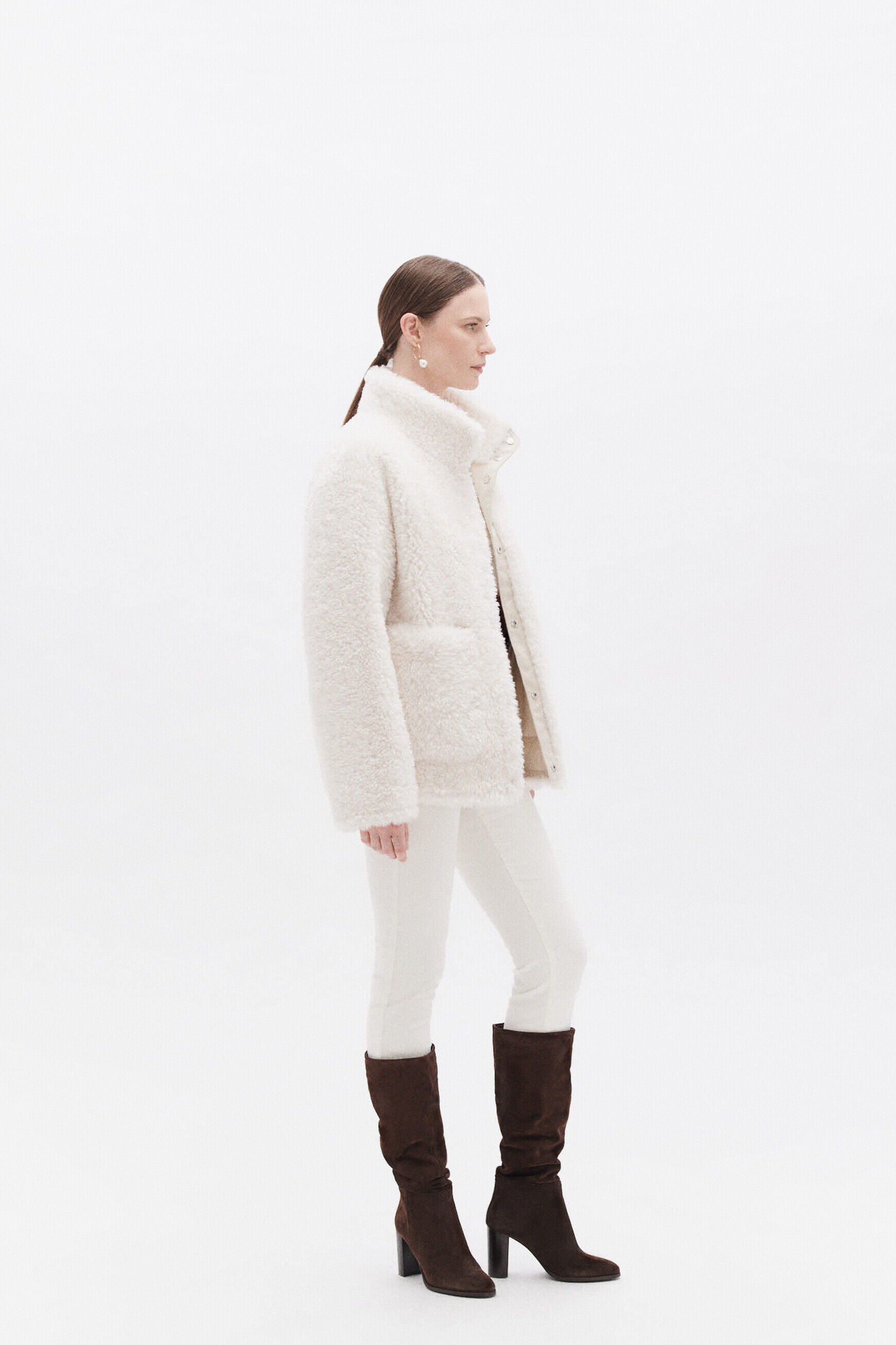 Manteau goupil ecru femme