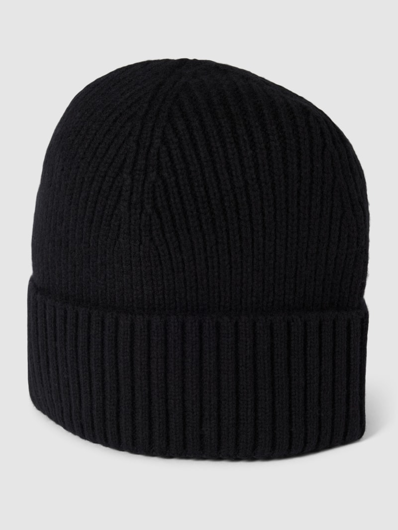 Beanie mit Kaschmir-Anteil in schwarz