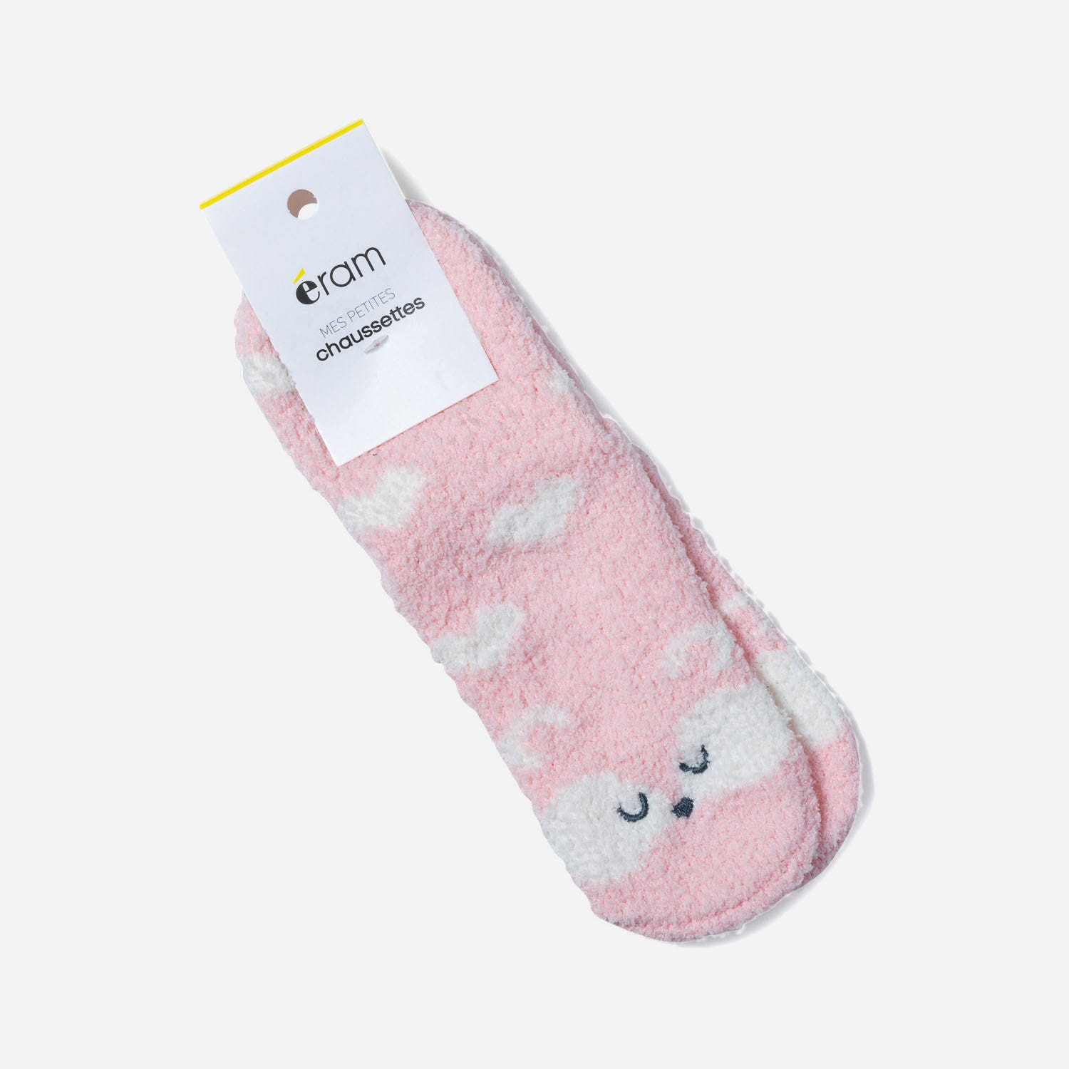 Chaussettes antidérapantes roses motifs cœurs