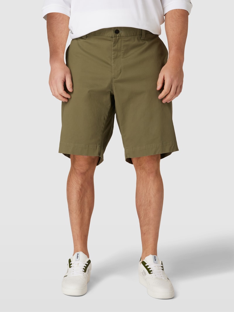 PLUS SIZE Chino-Shorts mit Stretch-Anteil Modell 'MADISON' in khaki