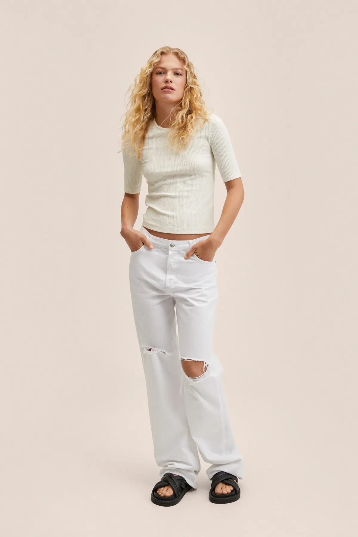 MANGO  27005814 Damen/Mädchen Off-White