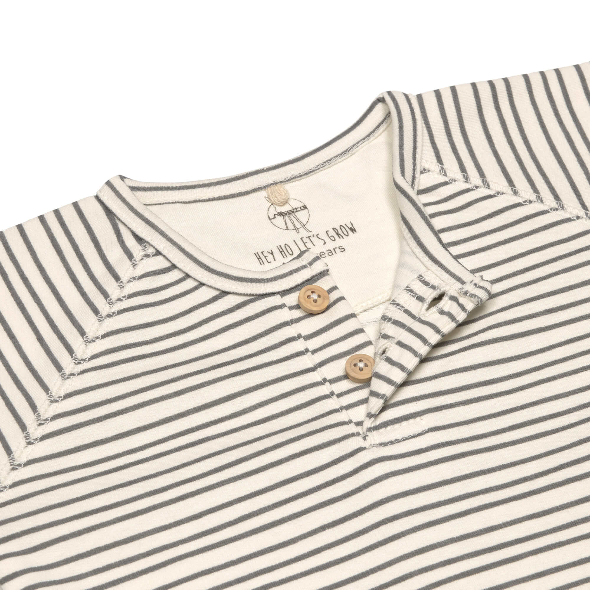 Baby Langarmshirts - Bio Baumwolle, Striped, Grau