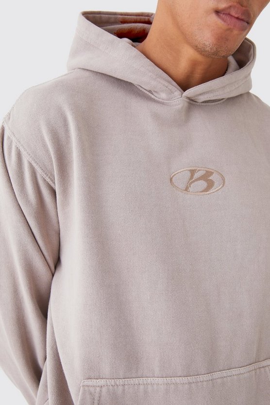 Bestickter Oversize Hoodie