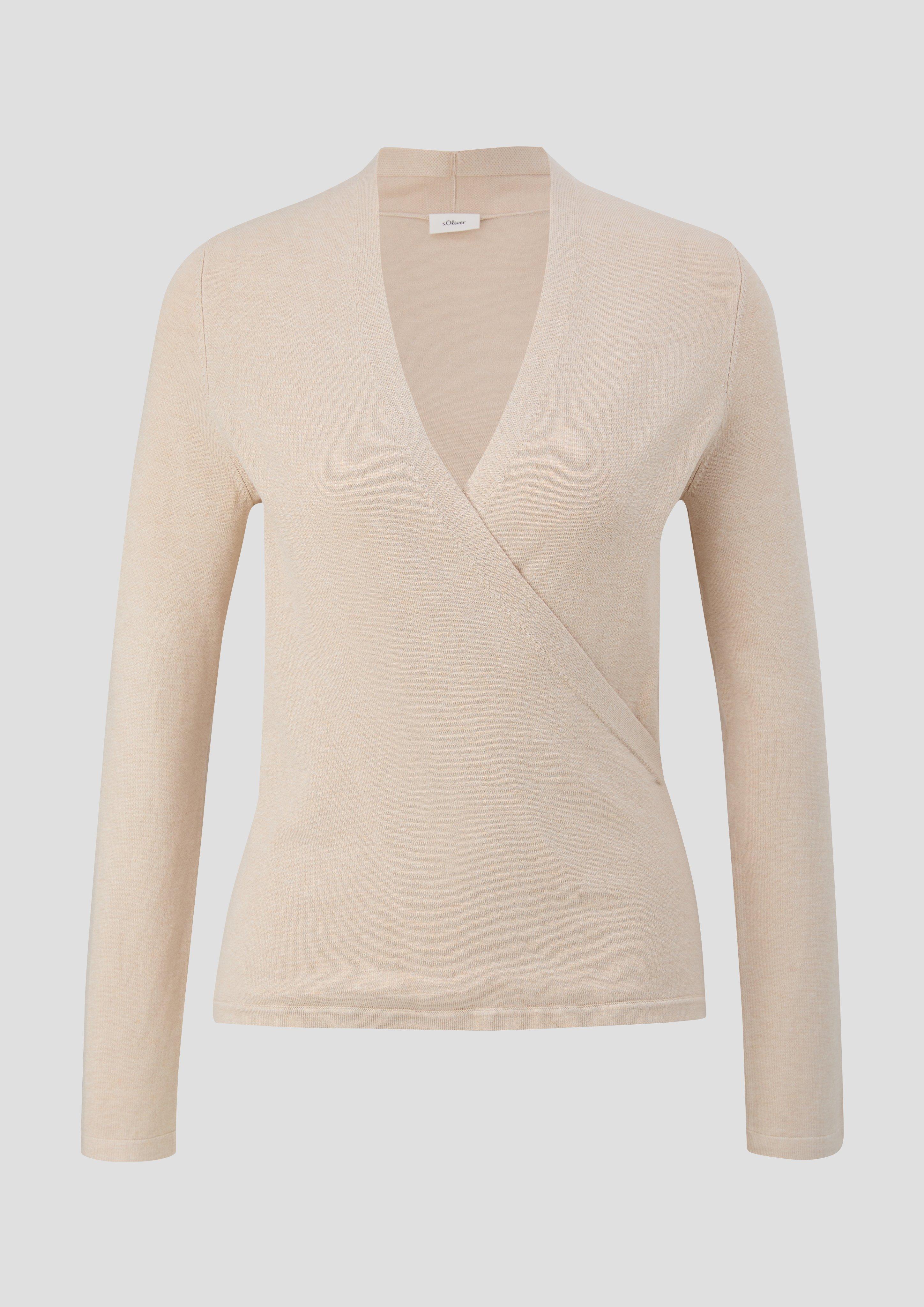 Strickpullover in Wickel-Optik  2141448-81W0