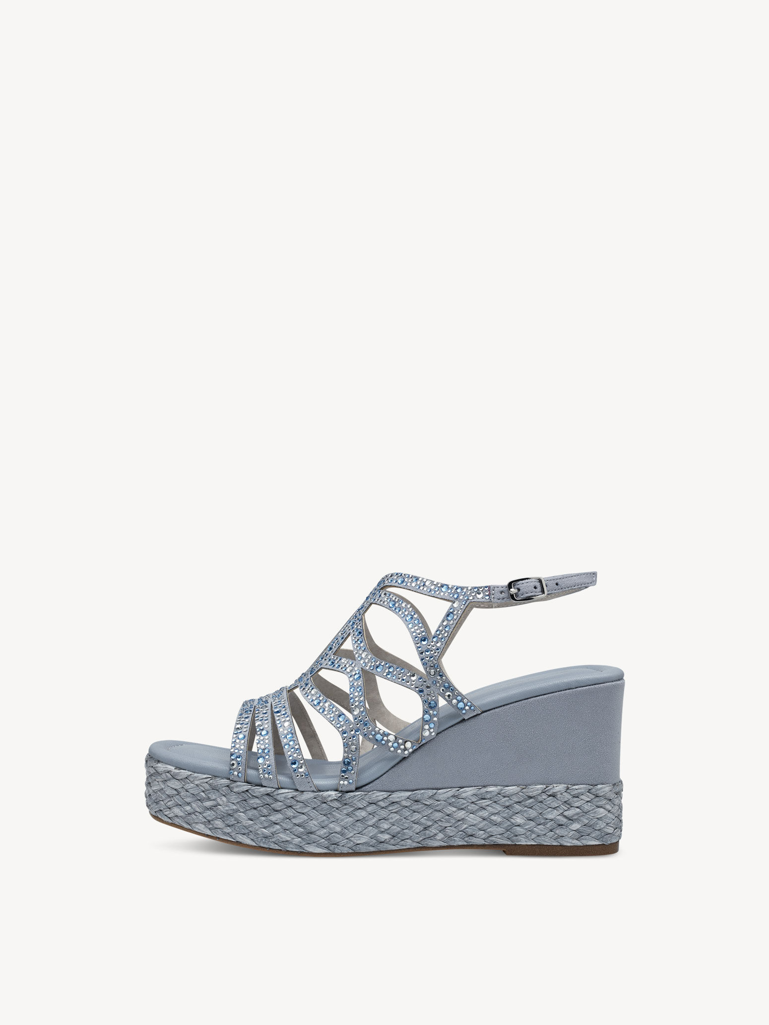 Sandale à talon - bleu