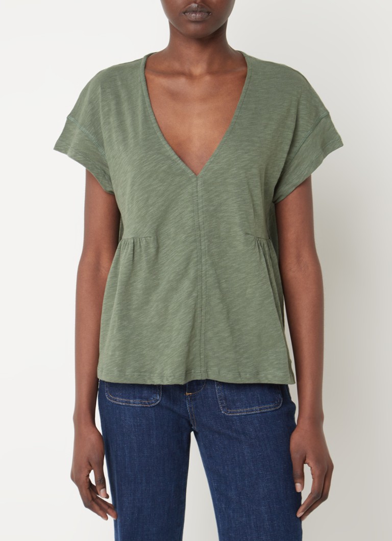 ba&sh Vika top with V-neck