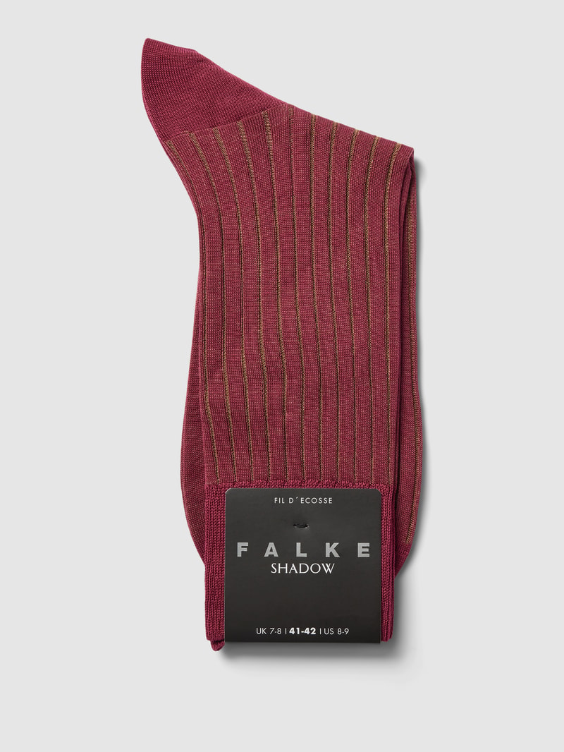 Socken mit elastischem Rippenbündchen Modell 'SHADOW' in pflaume