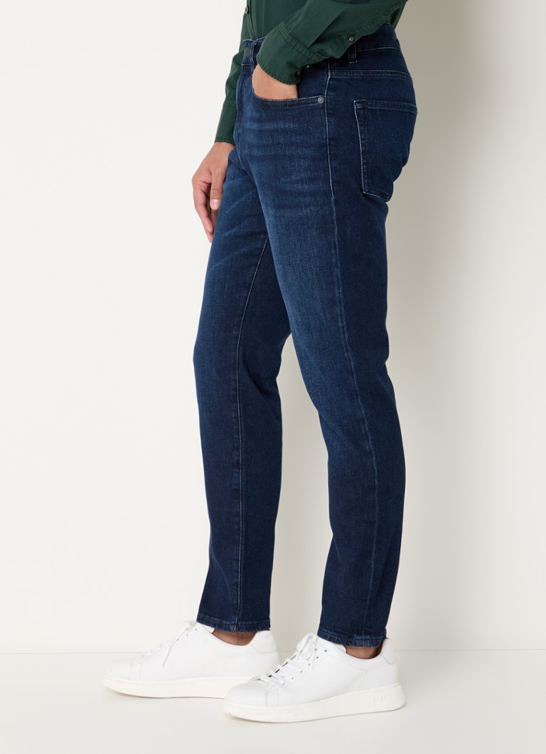 Blugi Hugo Boss Onyx cu imprimeu conic închis la culoare