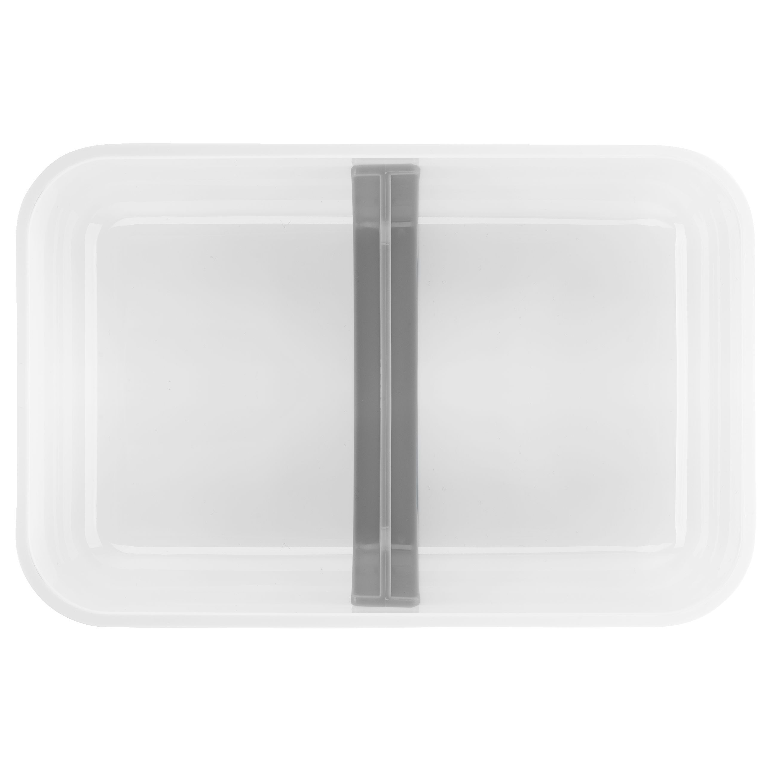Vakuum Lunchbox L flach, Kunststoff, Weiß-grau