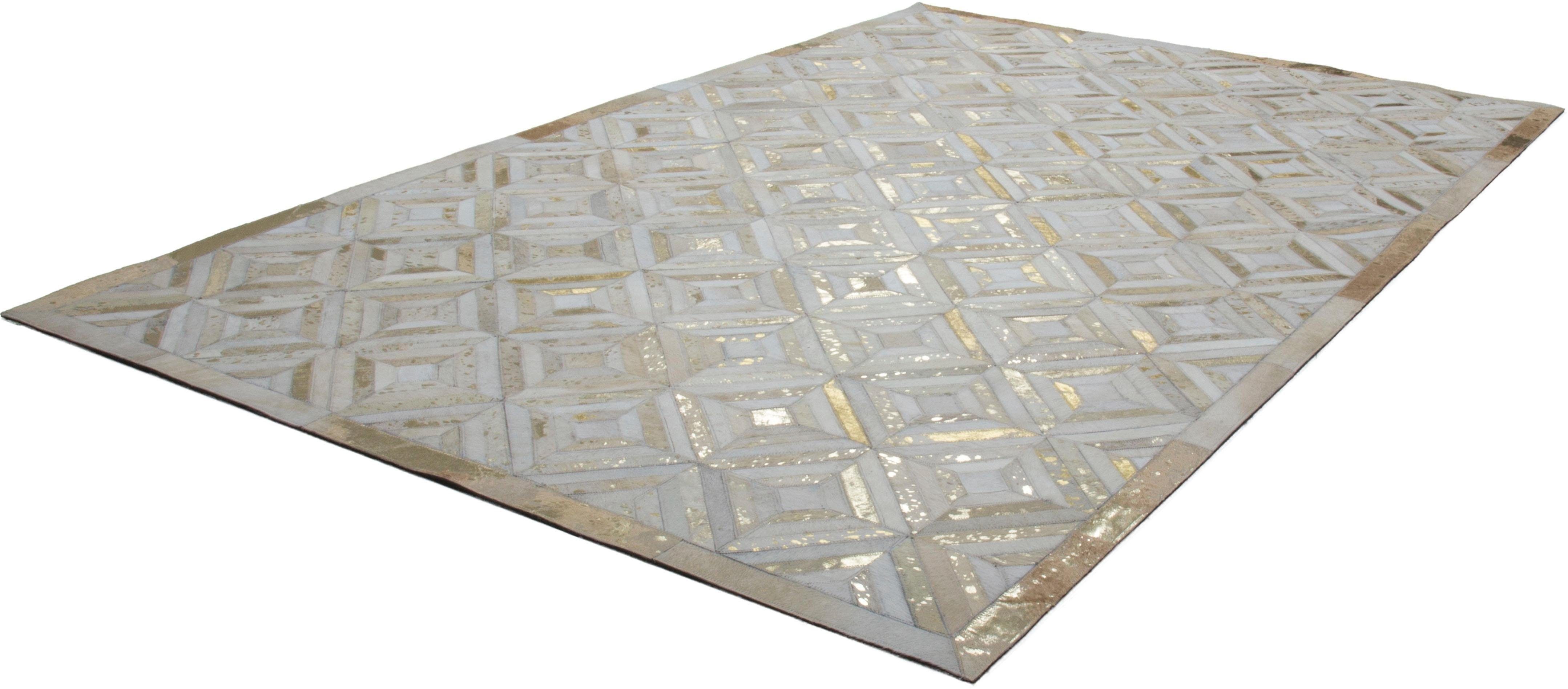 Fellteppich Scarllet 410, calo-deluxe, rechteckig, Höhe: 8 mm, echtes Rinderfell, Wohnzimmer
