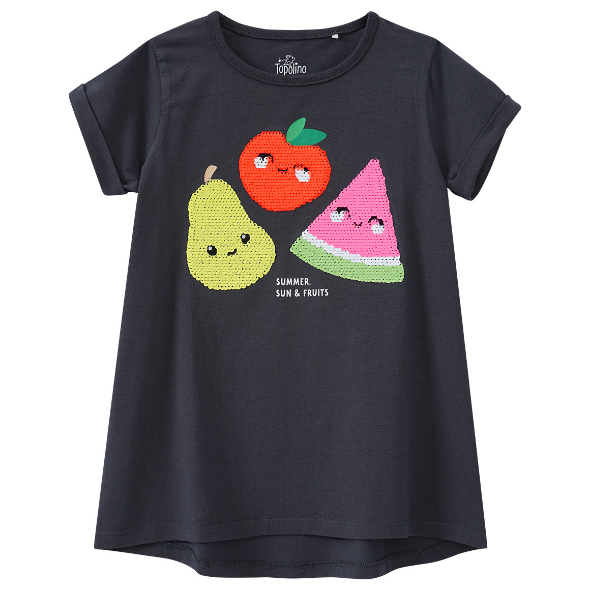 Mädchen T-Shirt mit Wendepailletten