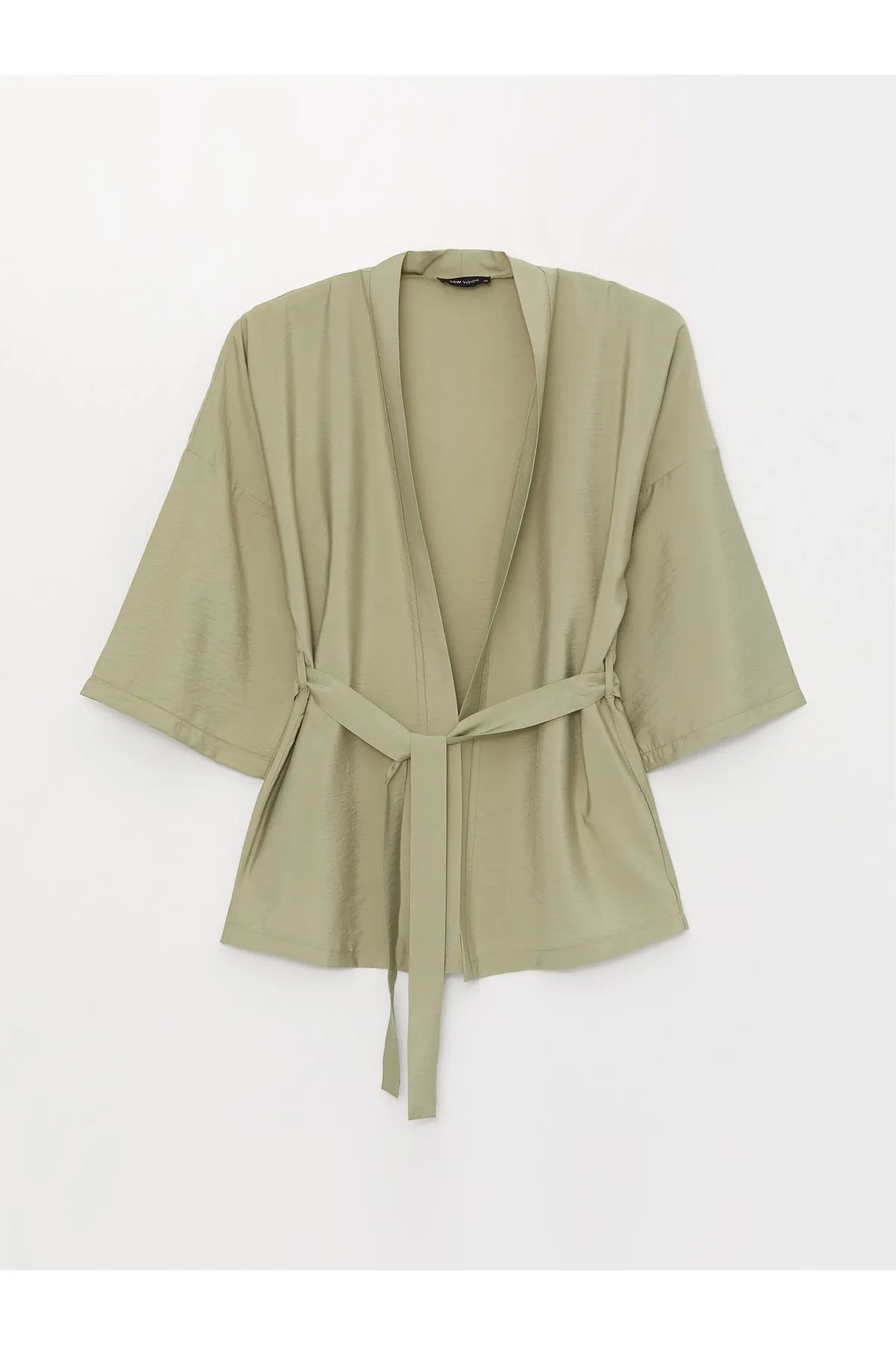 LC Waikiki  Schalkragen Unifarbener Oversize Damen Kimono