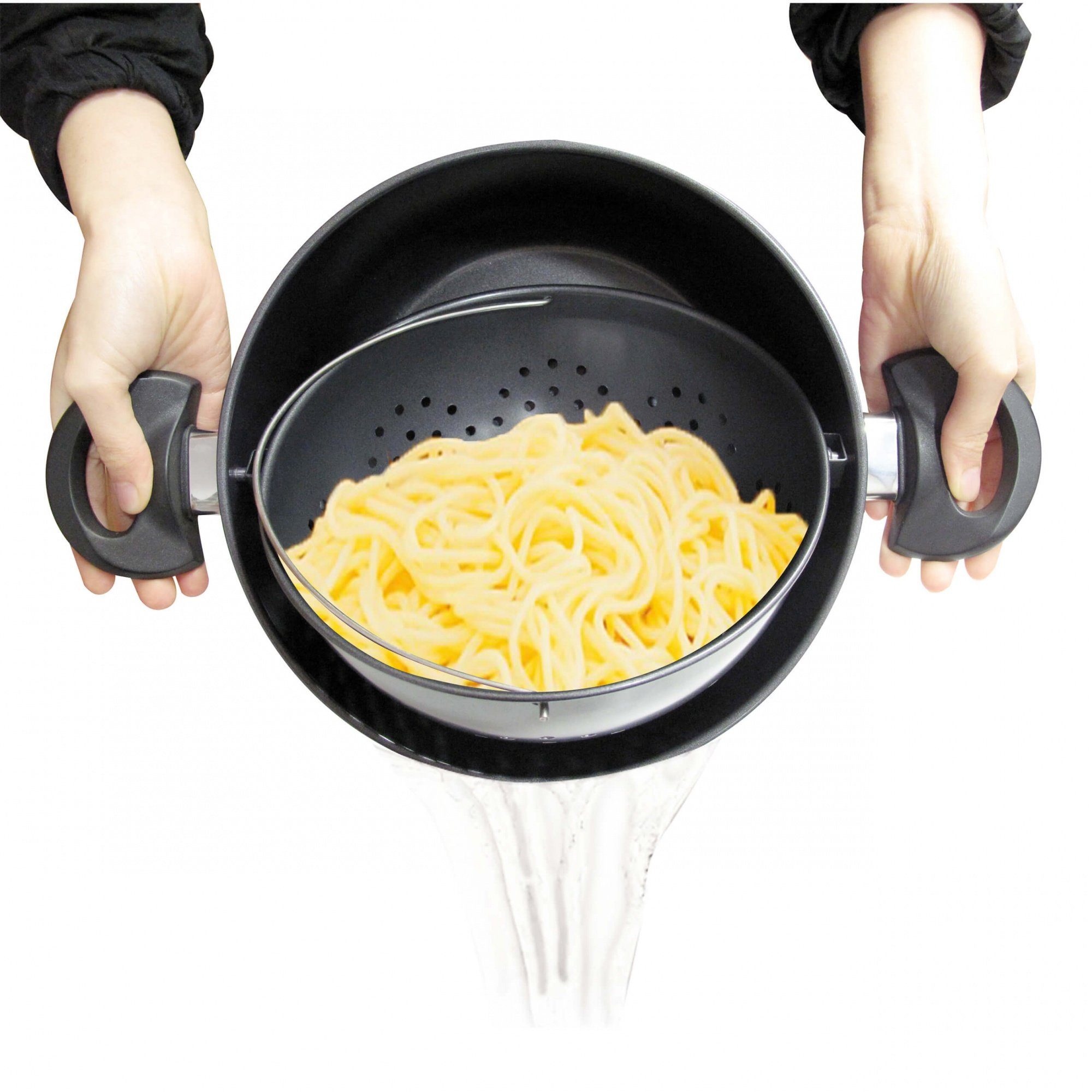 Genius Topf-Set World´s Greatest Pot, Aluminium (2 Kochtöpfe, 2 Siebe, 2 Glasdeckel), Topf 6,3l+3,7l mit Siebeinsatz & Glasdeckel, für alle Herdarten