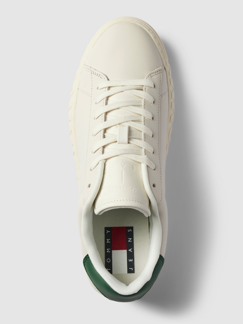 Sneaker aus echtem Leder in weiß