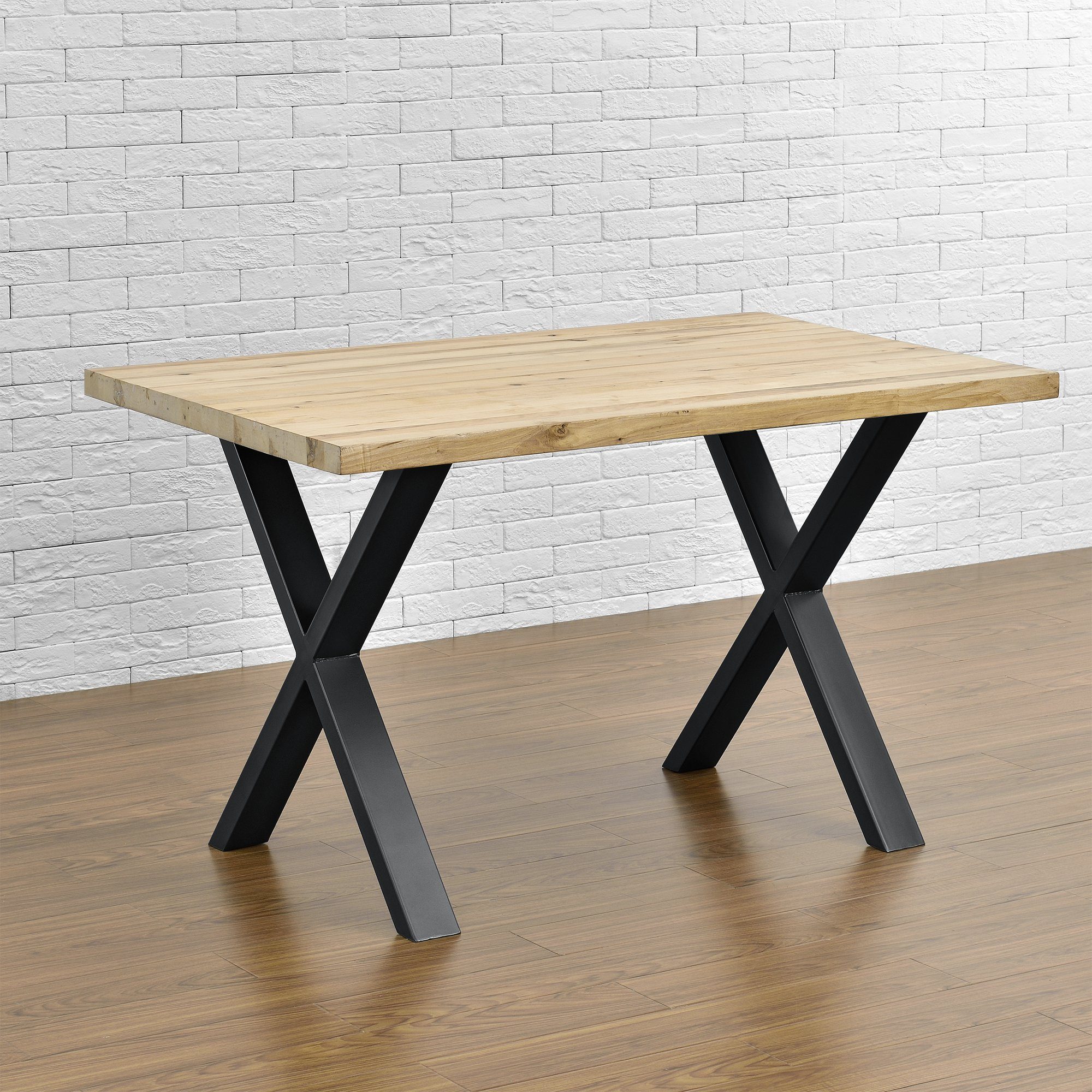 en.casa Untergestell, Greith Tischgestell 2er-Set Schwarz 59x72cm