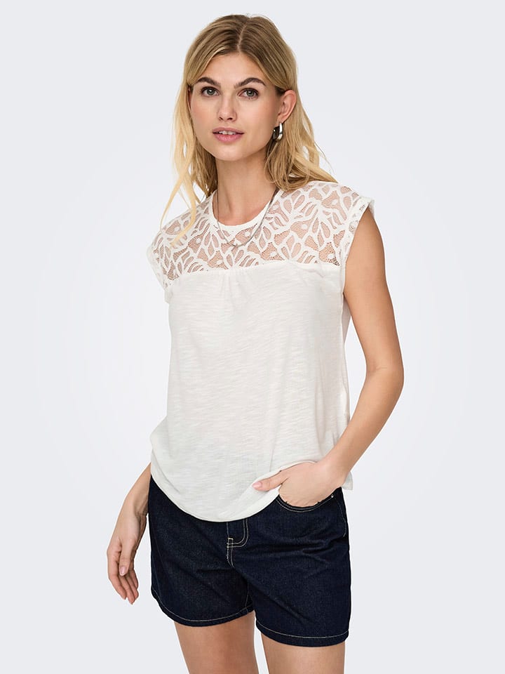 ONLY Shirt in Weiß günstig kaufen