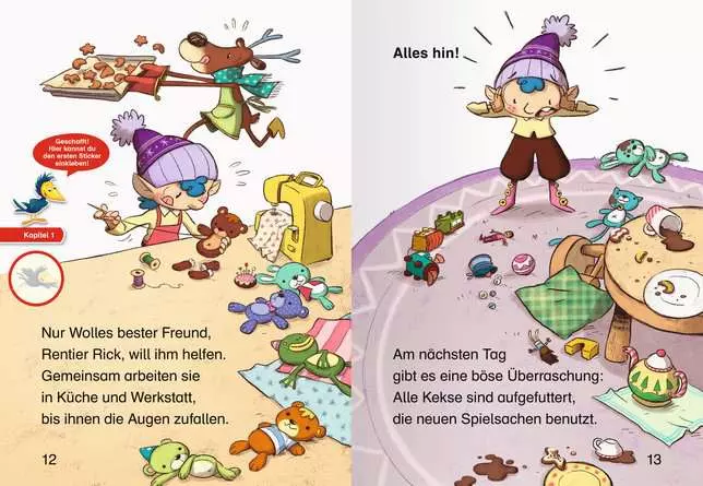 Leserabe - 1. Lesestufe: Wichtel Wolle rettet Weihnachten