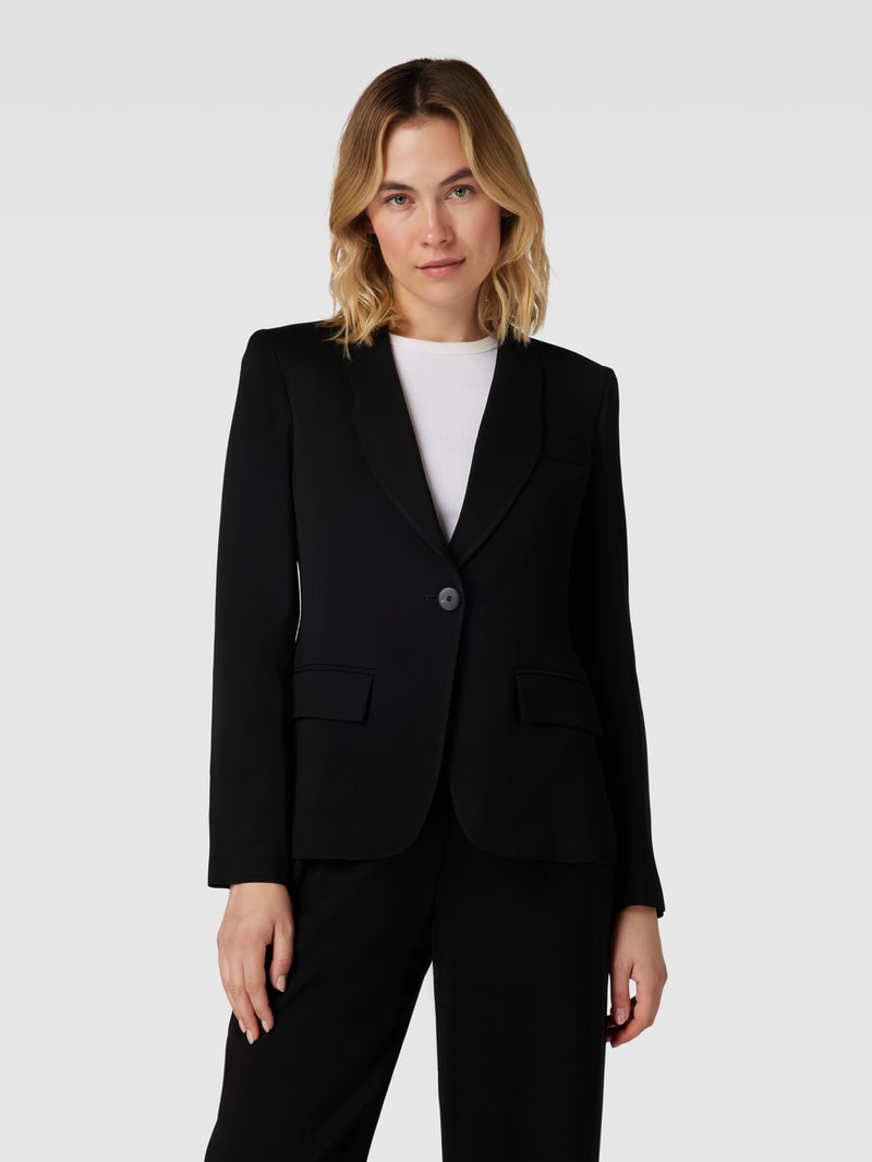 Blazer mit Reverskragen in schwarz