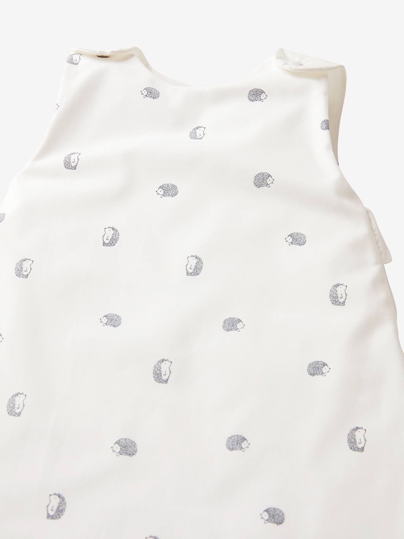 Vertbaudet Bio-Kollektion: Ärmelloser Baby Sommerschlafsack LOVELY NATURE Oeko-Tex - wollweiß