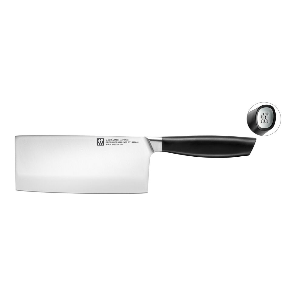 Chin. Kochmesser 18 cm, Silber
