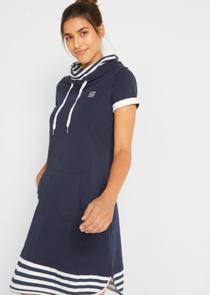 Baumwoll-Shirtkleid, kurzarm