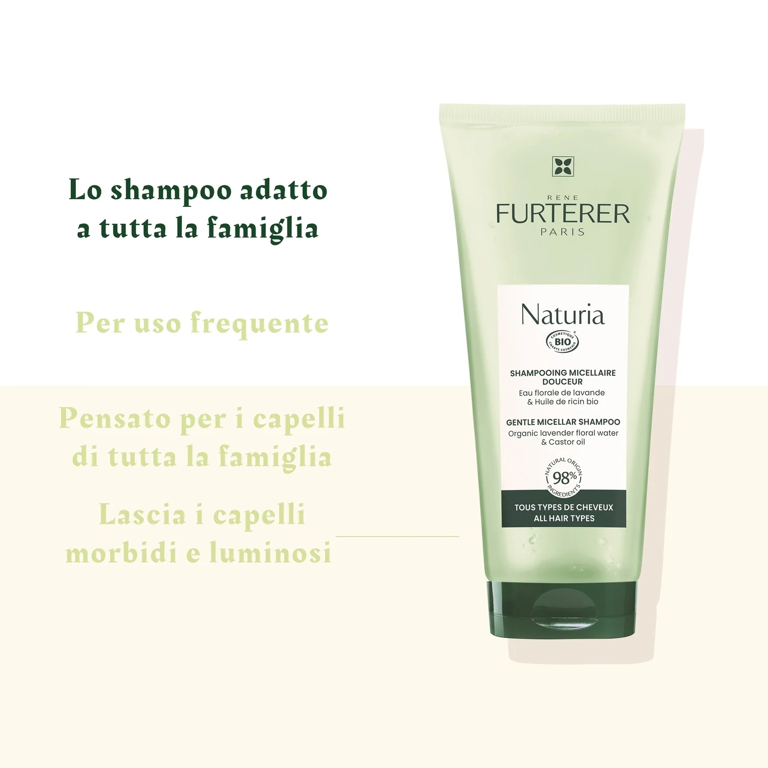 Naturia Micellaire Douceur Shampooing - Mild shampoo, shampoo til hyppig brug