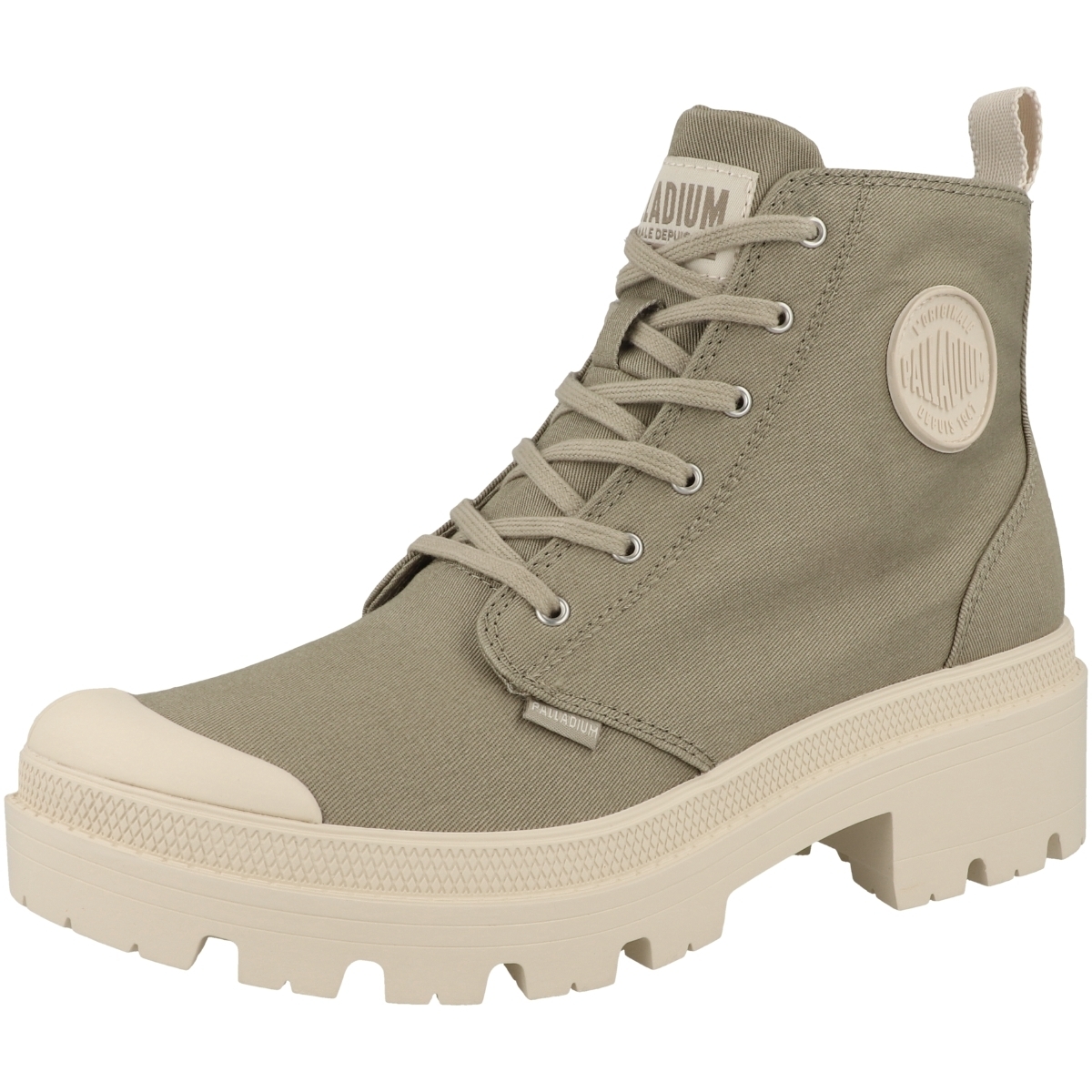 Palladium Pallabase Twill Schnürboots grau