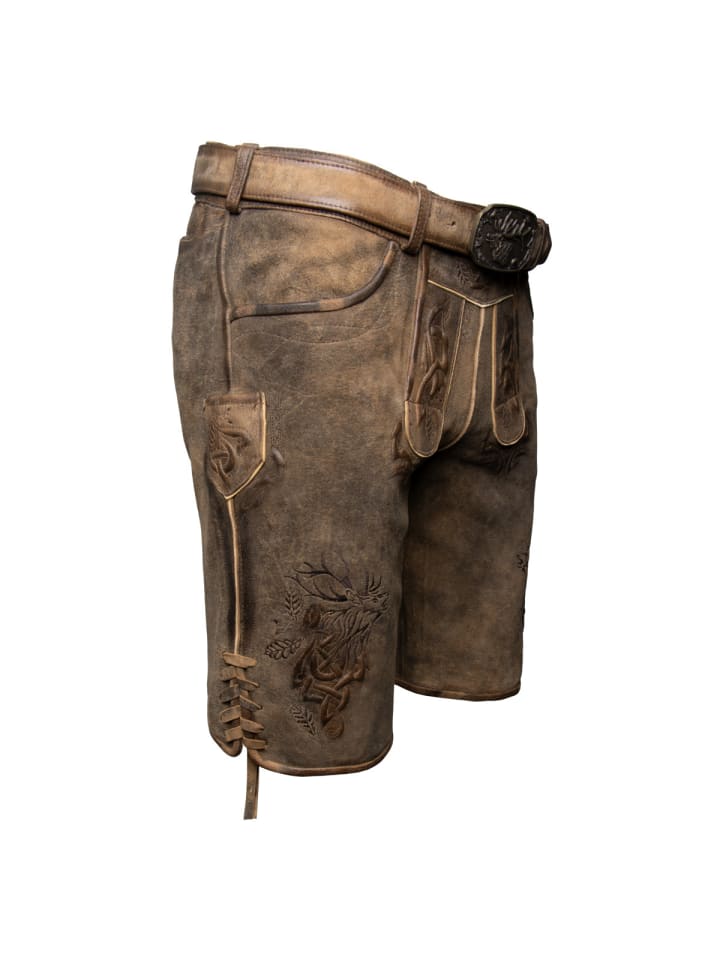 Spieth & Wensky Lederhose Marc in braun günstig kaufen