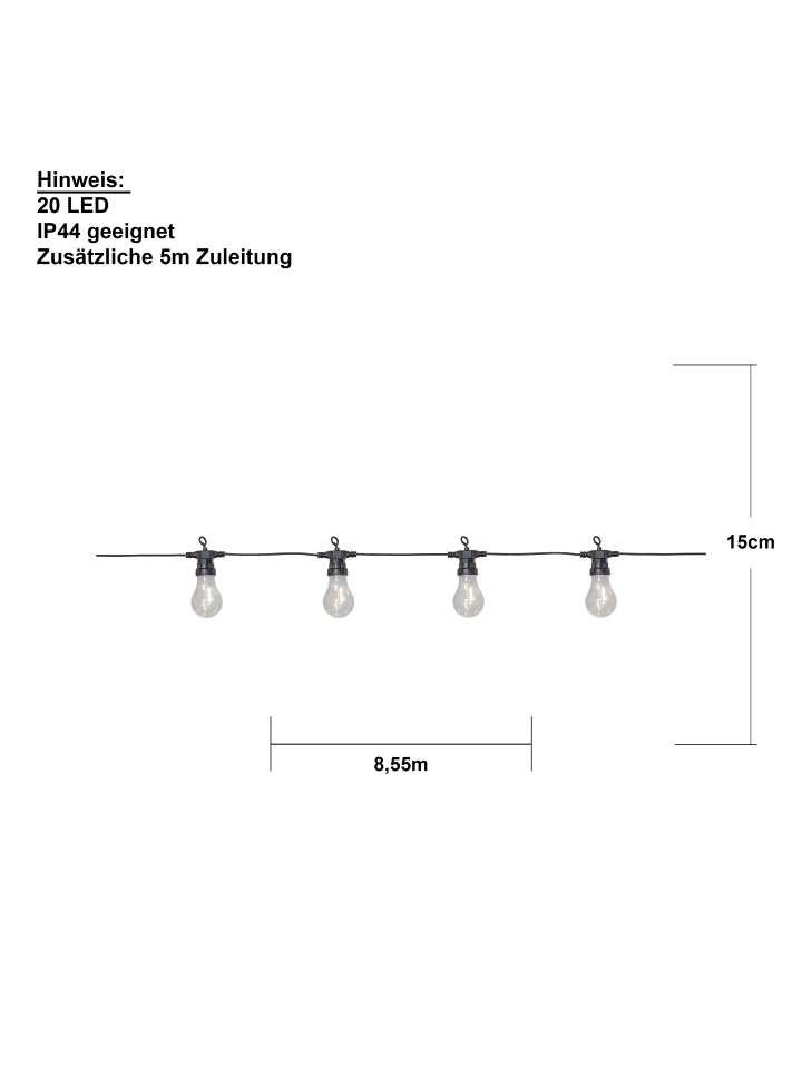 STAR Trading LED Deko-Lichterkette Circus in Schwarz günstig kaufen onesize