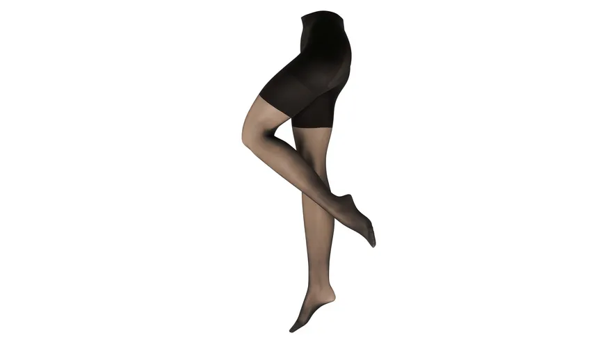 ELBEO Damen figurformende Feinstrumpfhose Bauch-Beine-Po 20 DEN schwarz
