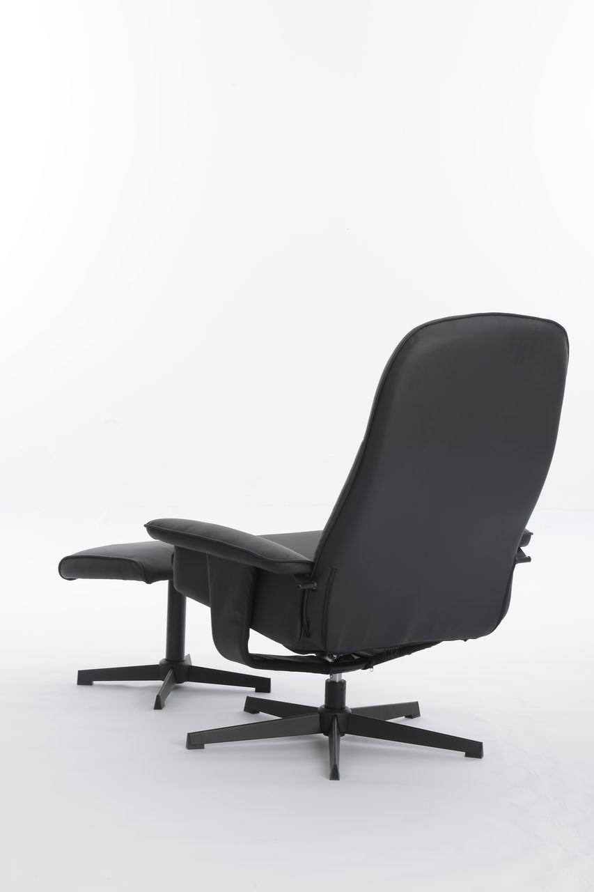 Happy Home Happy Home Relaxsessel mit Hocker HWP58-SCH schwarz