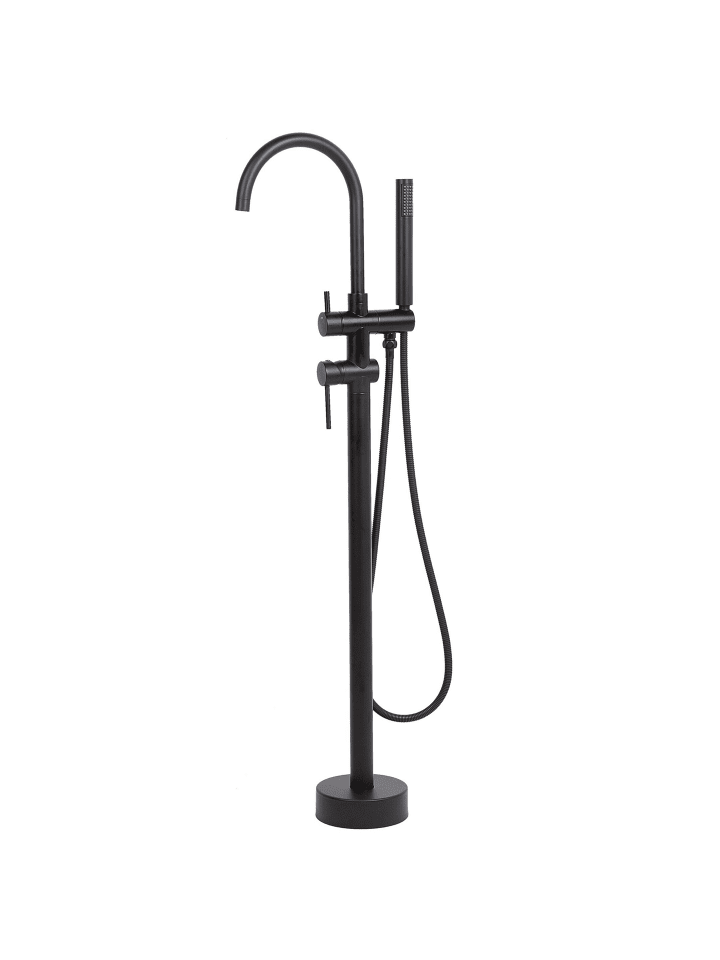 Beliani Wannenarmaturen TUGELA in Schwarz - (W) 21 x (H) 116 x (L) 16 cm günstig kaufen onesize