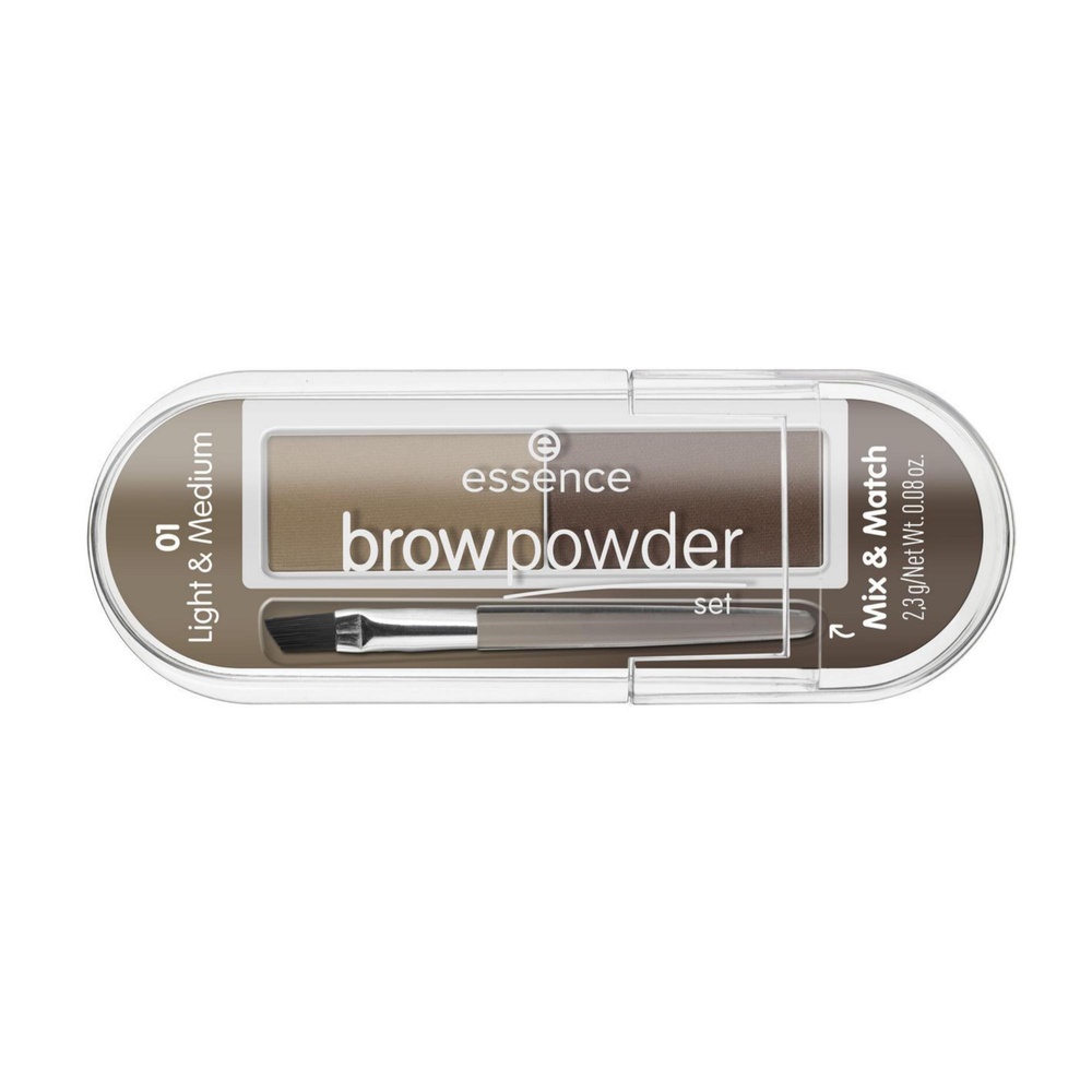 essence brow powder set poudre sourcils 01 light & medium Poudres Sourcils
