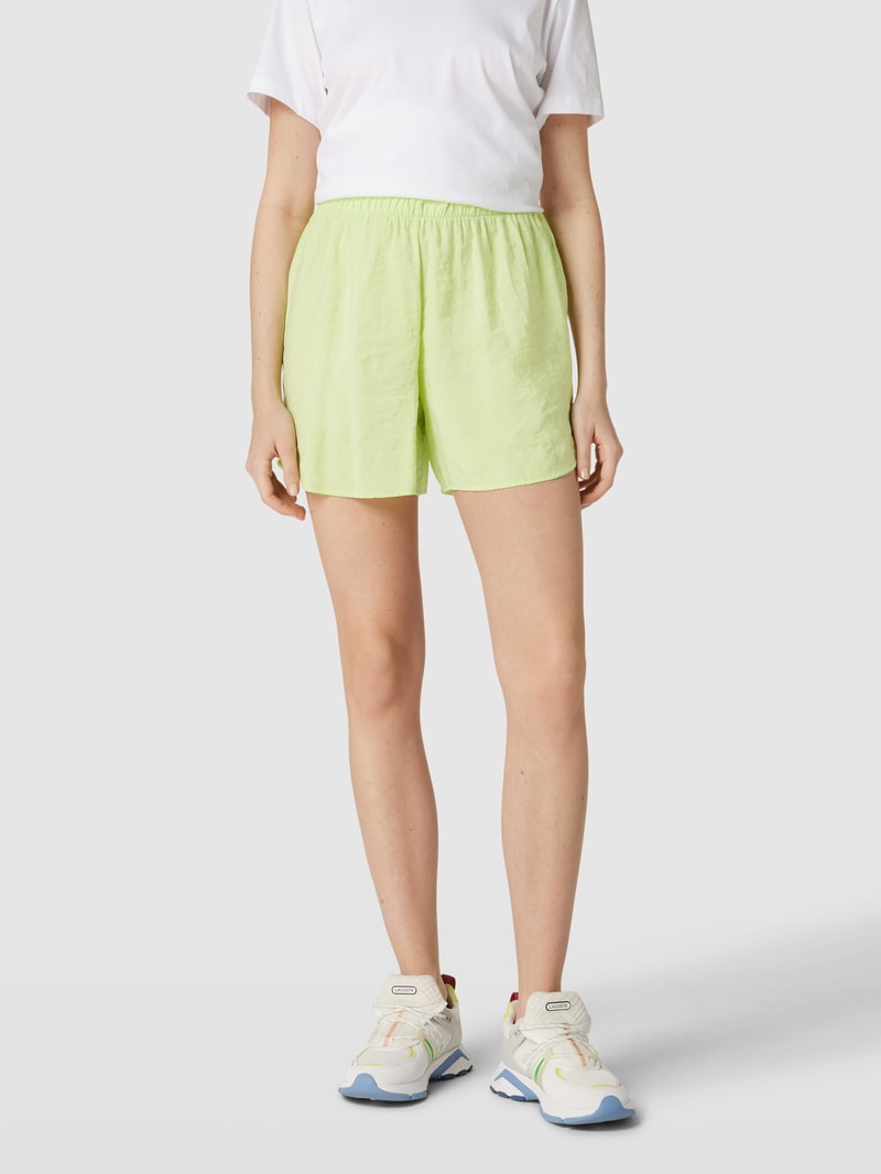 Shorts mit elastischem Bund Modell 'QUEENY' in hellgrün