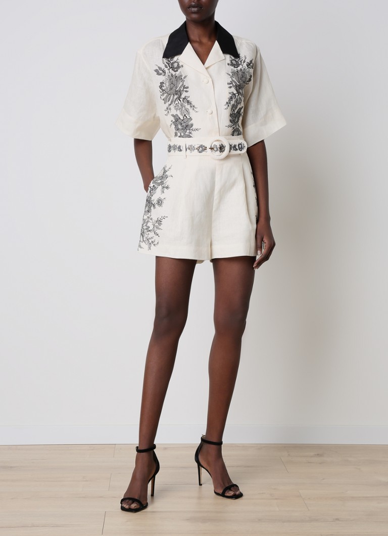 Bluză din in Zimmermann cu imprimeu floral.