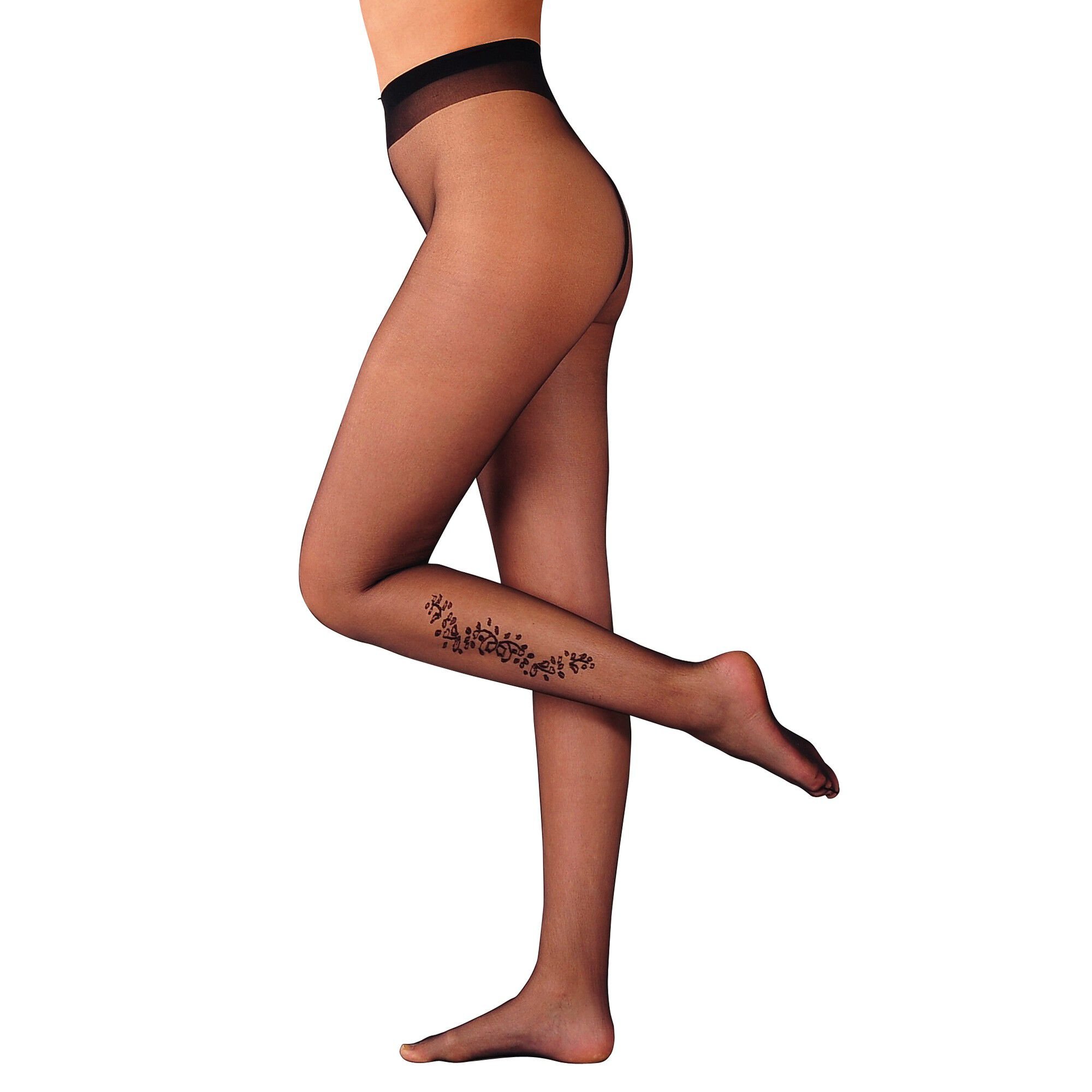 Collant fantaisie imitation tattoo 