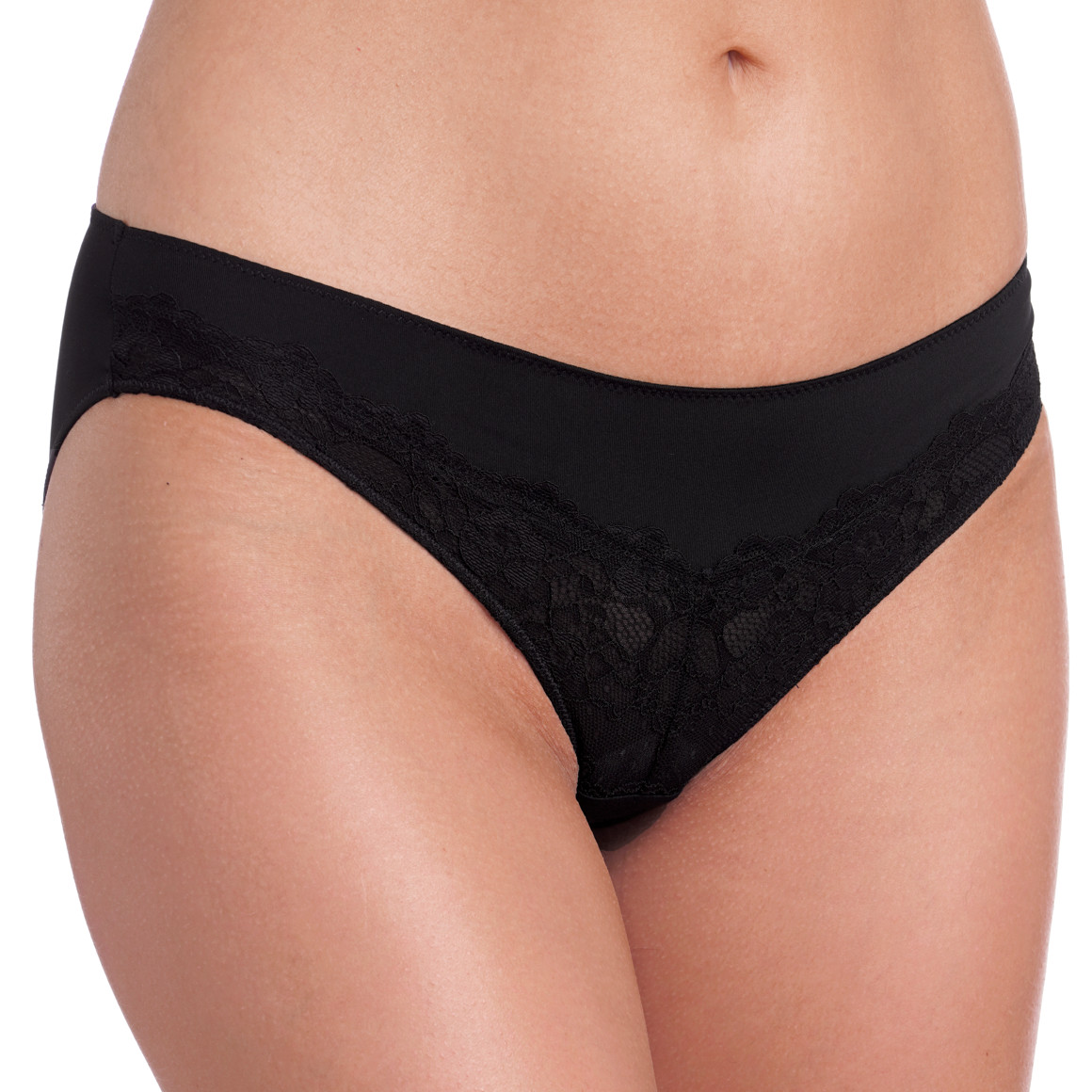 2 Damen Slips mit Spitzeneinsatz