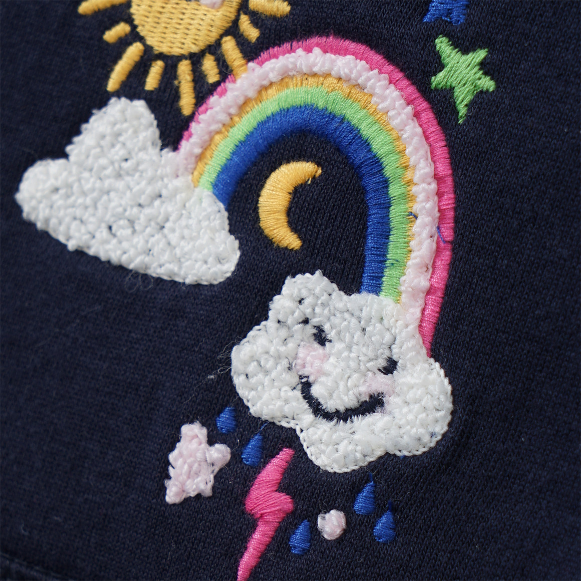 Mädchen Sweatkleid mit Stickerei