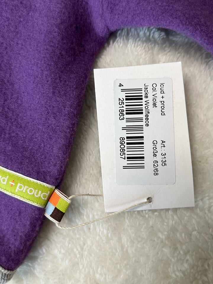 loud   proud Woll-Fleecejacke in Lila günstig kaufen 62/68