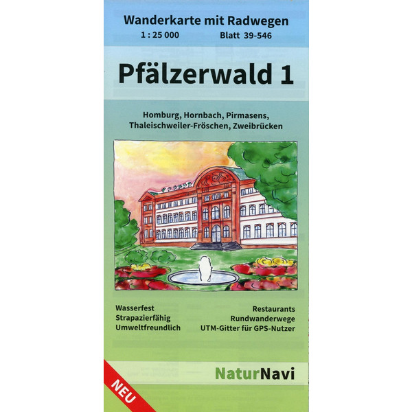 Pfälzerwald 1. Blatt 39-546, 1 : 25 000 - Wanderkarte
