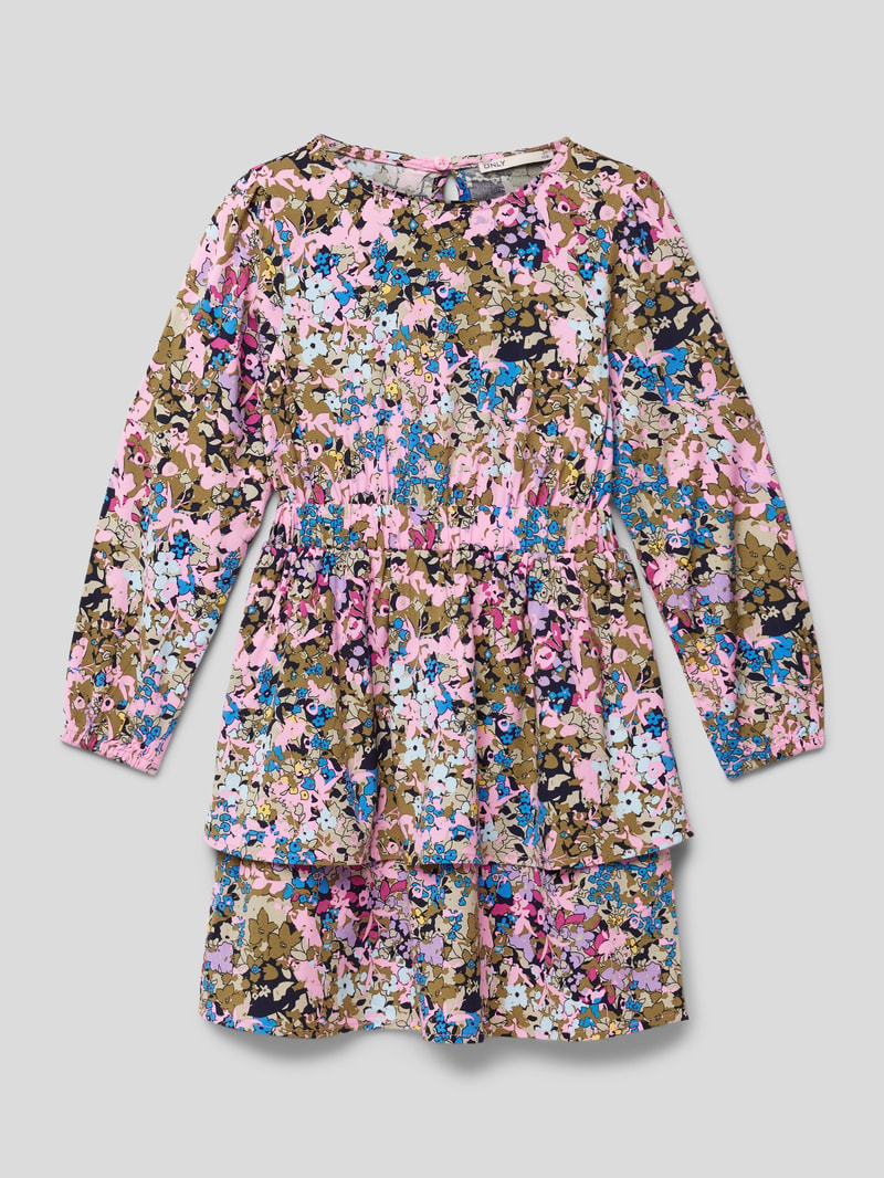 Kleid mit Allover-Muster Modell 'NINA' in flieder